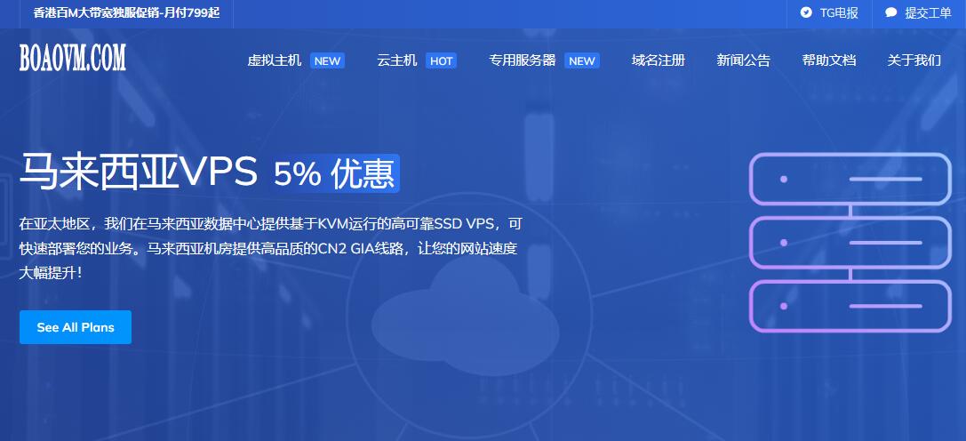 博鳌云：马来西亚VPS怎么样测评 – CN2线路无限流量插图
