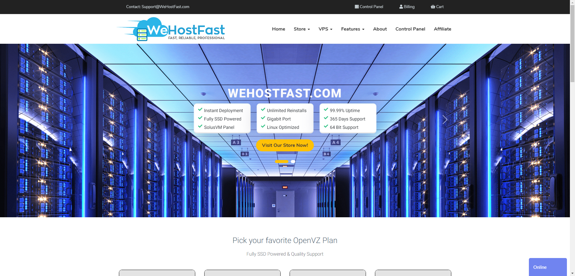wehostfast – OpenVZ 年付6美元 评测插图
