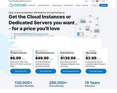 contabo：免费双倍SSD或NVMe，低至€4.99/月，8G内存/4核(AMD EPYC)/400gSSD或100gNVMe/32T流量，contabo怎么样插图