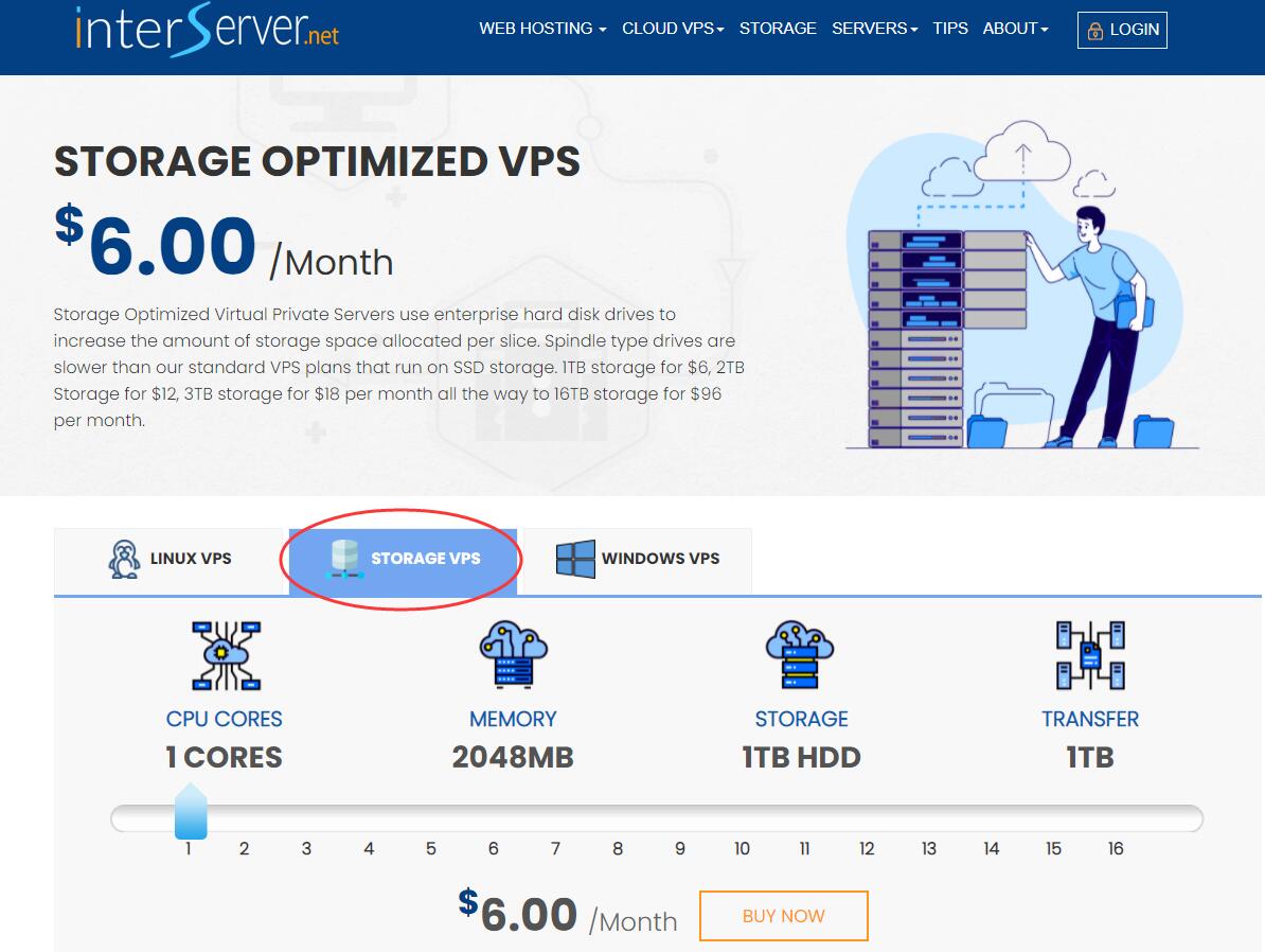 InterServer大硬盘VPS推荐 – 1TB存储只需6美元插图1