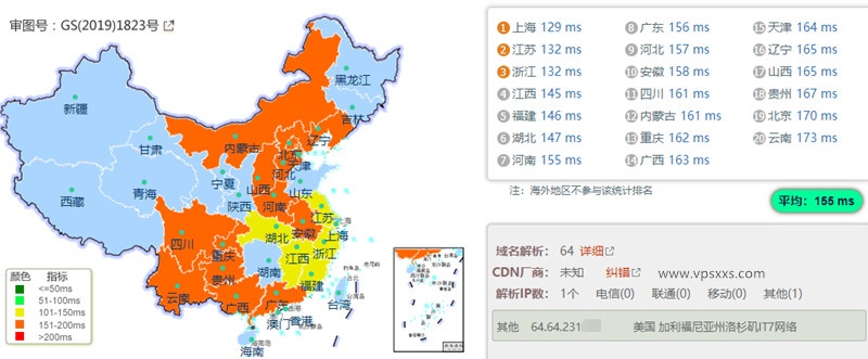 搬瓦工美国洛杉矶DC6机房国内ping