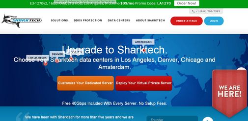 Sharktech：丹佛高配1Gbps不限流量服务器$129/月/洛杉矶1Gbps不限流量$59/月起插图1